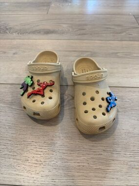 Kids classic clog with superhero charms